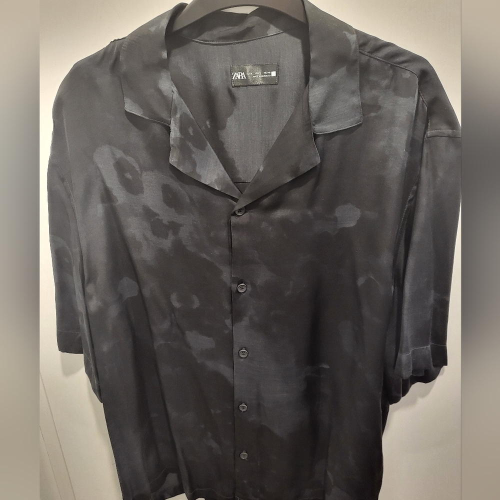 Zara Black Casual Button Down Shirt